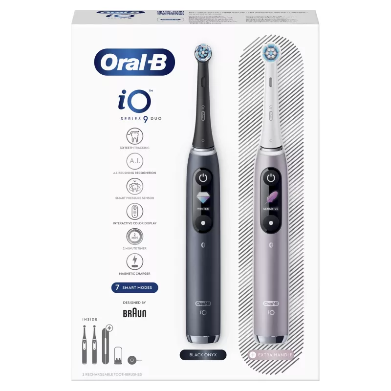 Rotating-oscillating toothbrush Oral-B iO 80363731 Black Silver Adult Gum care Sensitive Whitening
