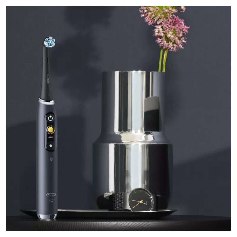 Rotating-oscillating toothbrush Oral-B iO 80363731 Black Silver Adult Gum care Sensitive Whitening