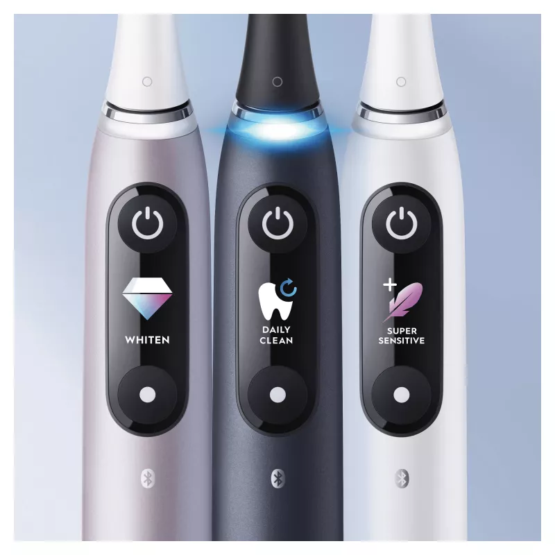 Rotating-oscillating toothbrush Oral-B iO 80363731 Black Silver Adult Gum care Sensitive Whitening