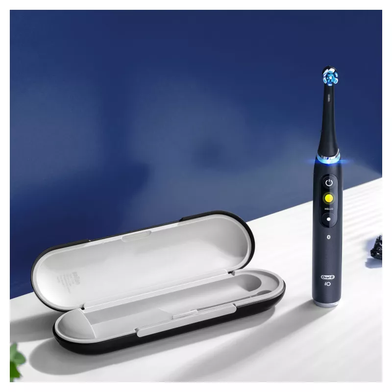 Rotating-oscillating toothbrush Oral-B iO 80363731 Black Silver Adult Gum care Sensitive Whitening