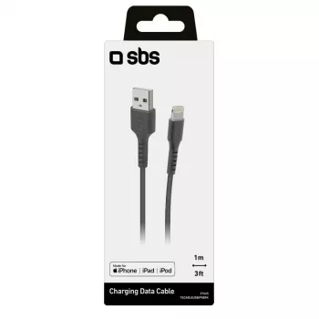 Lightning to USB A cable SBS Mobile TECABLEUSBIP589K – 1 m, USB 2.0, Black