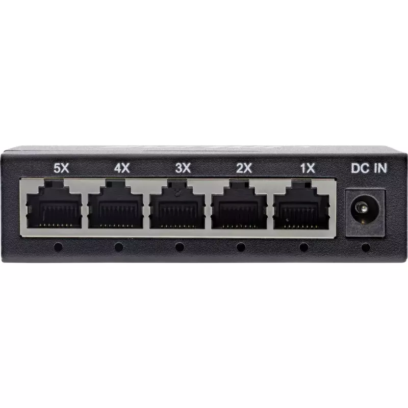 InLine Gigabit network switch 5-port, 1Gb/s, desktop, metal housing, fanless