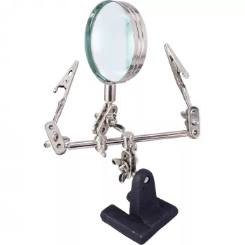 Holder for soldering with magnifier InLine 43046