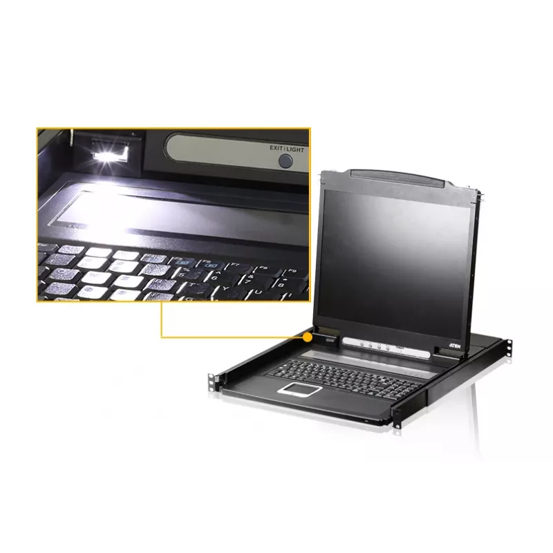 ATEN CL1000N rack console 48.3 cm (19 inch) Black 1U