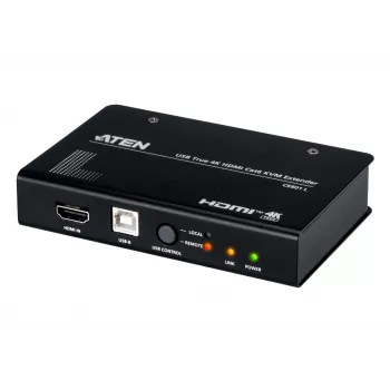 AV KVM extender ATEN CE801 — USB True 4K HDMI over Cat6 (4K @ 70 m / FHD @ 100 m), HDMI & USB Type-A, black