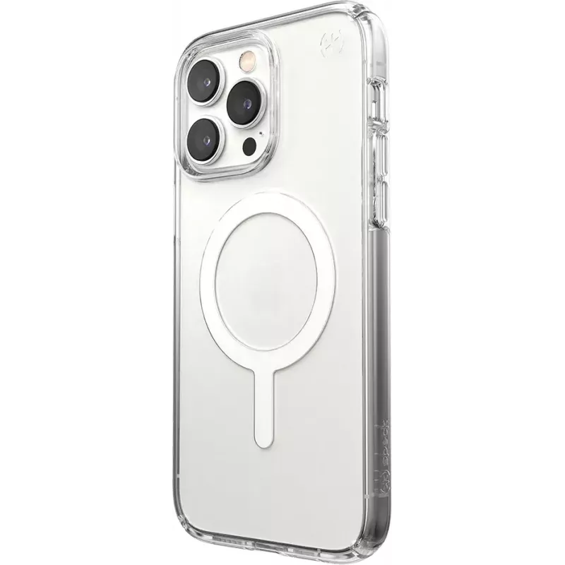 Speck Presidio Perfect Clear + MS Apple iPhone 14 Pro Max Clear - with Microban Rugged Case