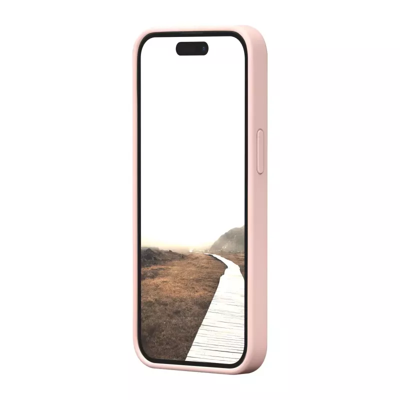 dbramante1928 Monaco Silicone Case with MagSafe for iPhone 15 Pink Sand