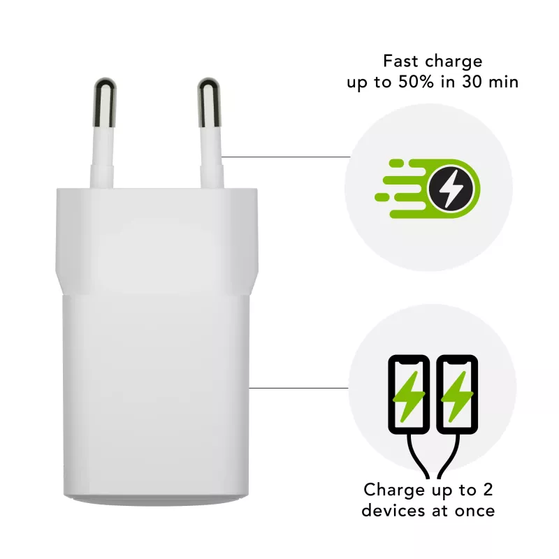 dbramante1928 re-charge Pro - EU Wall Charger USBC30W+USBA18W-W