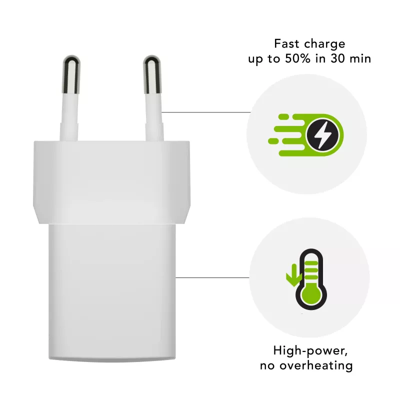 dbramante1928 re-charge Pro - EU Wall Charger USB-C 25W - W, Indoor, AC, White