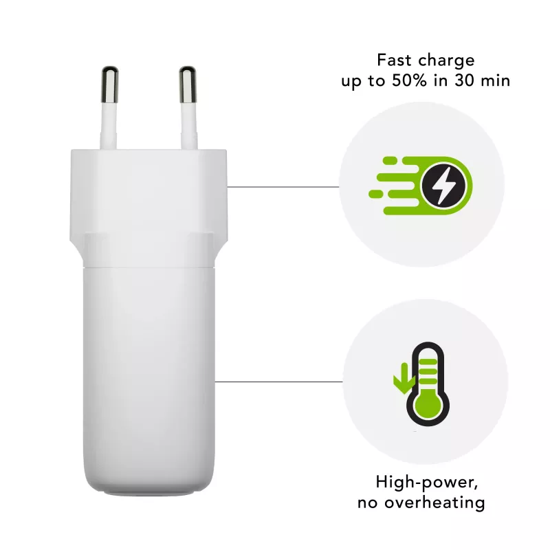 dbramante1928 re-charge Pro - EU Wall Charger USB-C 65W - W, Indoor, AC, White