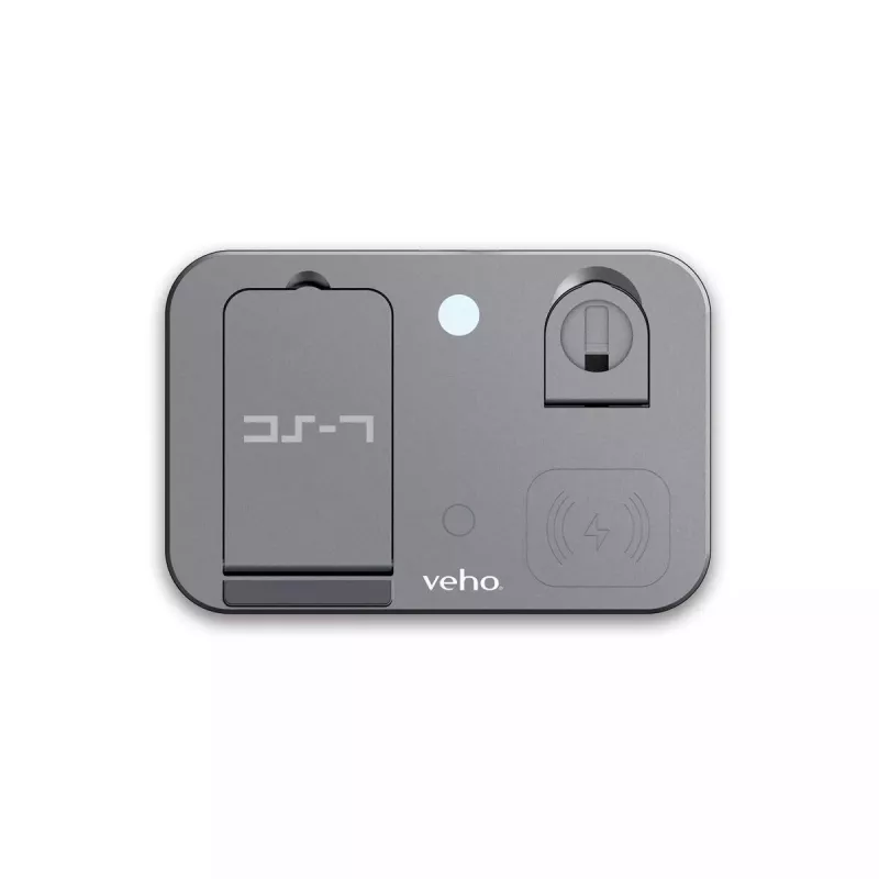 Veho DS-7 Qi wireless multi-charging station Silver USB Type-C 10W