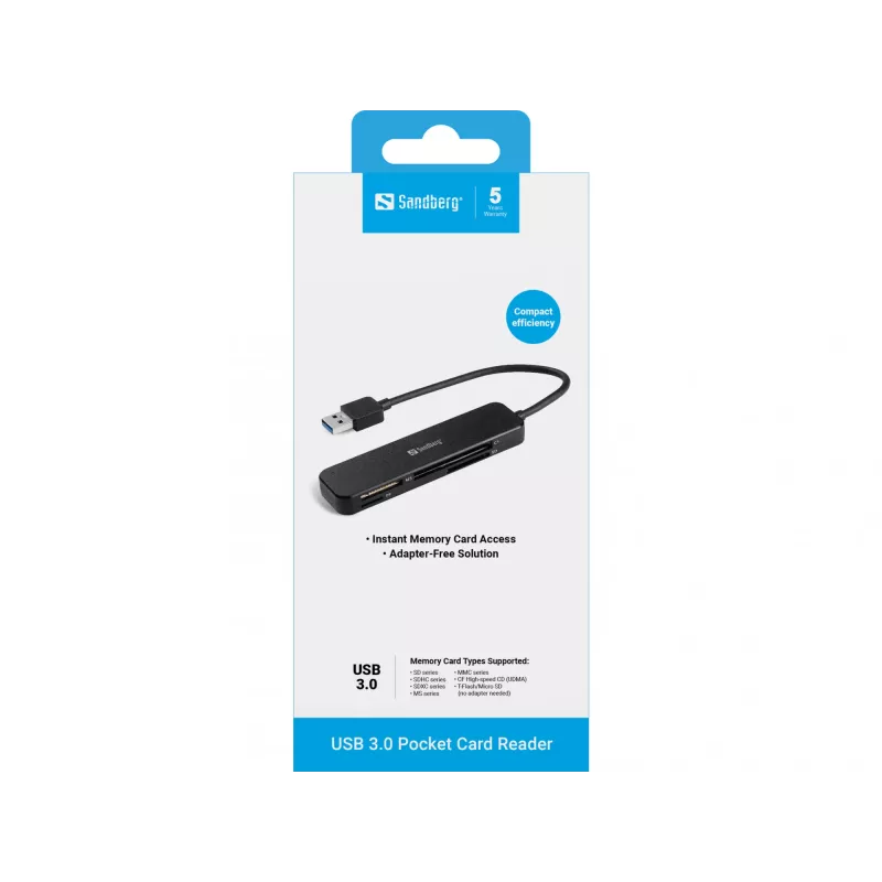 Card Reader Sandberg USB 3.0 Pocket Card Reader