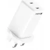 AC charger SANDBERG Dual USB-C PD65W UK 441-62 — dual USB-C PD 65W, UK plug