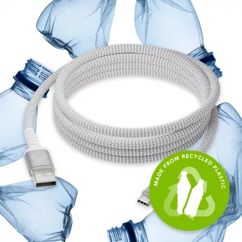 USB-A to USB-C data cable d bramante re-charge Pro BRD Cable 2.5 m, USB 2.0, white