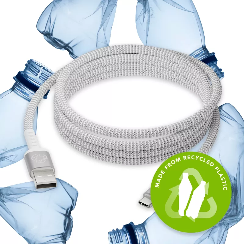 USB-A to USB-C data cable d bramante re-charge Pro BRD Cable 2.5 m, USB 2.0, white