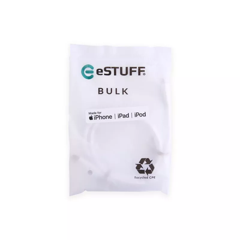 Lightning Cable eSTUFF ES602170-BULK 1m White USB C 2.4A