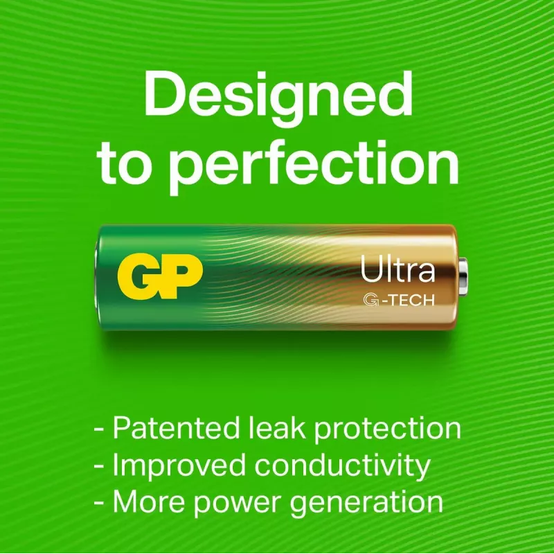 Single-use battery GP Batteries Ultra Alkaline GP15AU AA LR06 Alkaline 10 years storage life