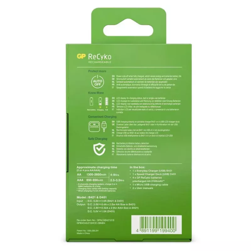 Battery Charger GP Batteries PowerBank B421