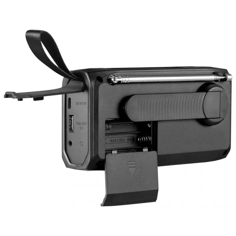 Portable radio SANDBERG Survivor DAB Radio All-in-1 4500 — DAB+/FM, 87.5–108 MHz, 3 W RMS, USB-A & USB-C, 4500 mAh battery
