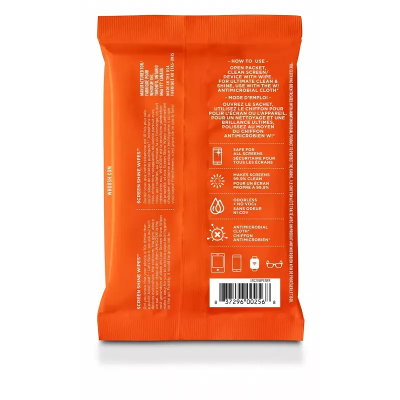 Equipment cleansing wipes WHOOSH! 1FG20WPENFR