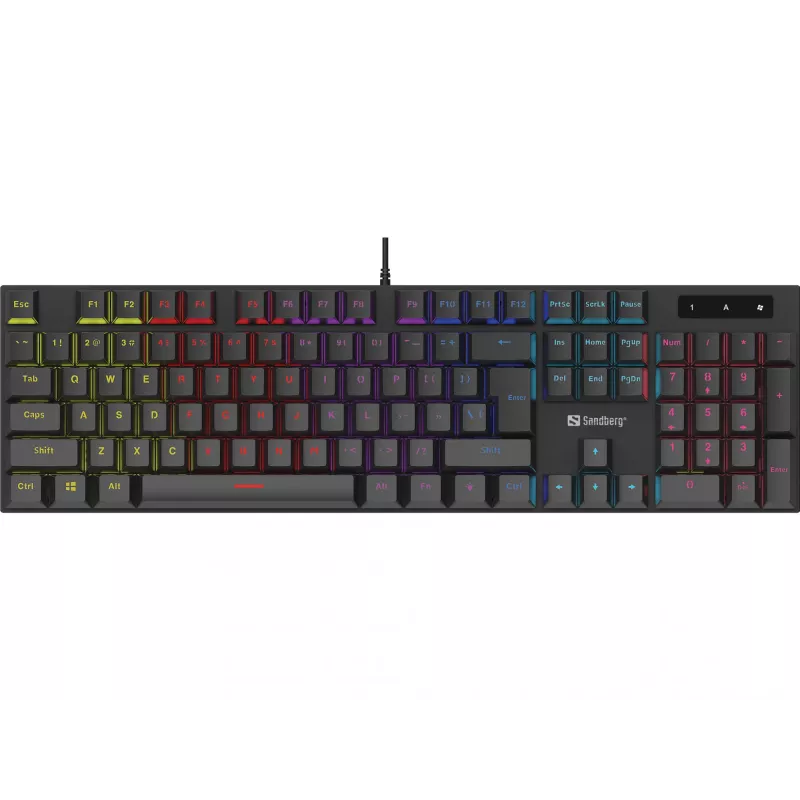 Sandberg Mechanical Gamer Keyboard GERMAN Full-size Wired USB Mechanical QWERTZ RGB LED