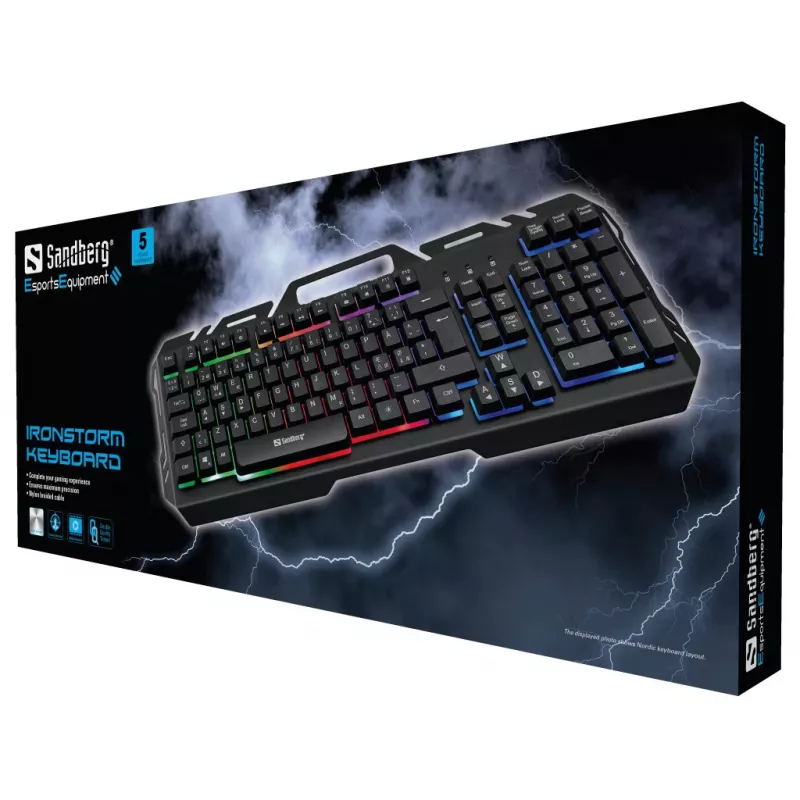 Keyboard Sandberg IronStorm Keyboard BE