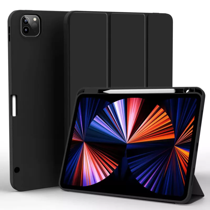 eSTUFF ES68201400-BULK tablet case 32.8 cm (12.9 inch) Folio Black, Transparent