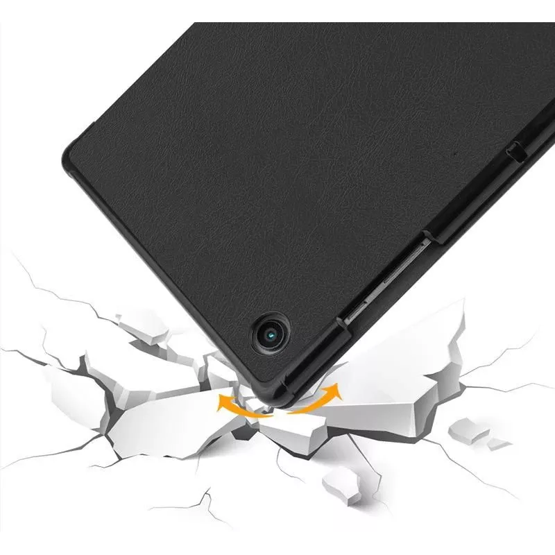 Folio Case eSTUFF for Samsung Galaxy Tab A8 10.5 Black 2 Stand Modes
