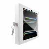 Wall-mount secured enclosure for iPad Pro 11 inch — Maclocks Compulocks Apex for M4 & M5, white, includes 2 keys