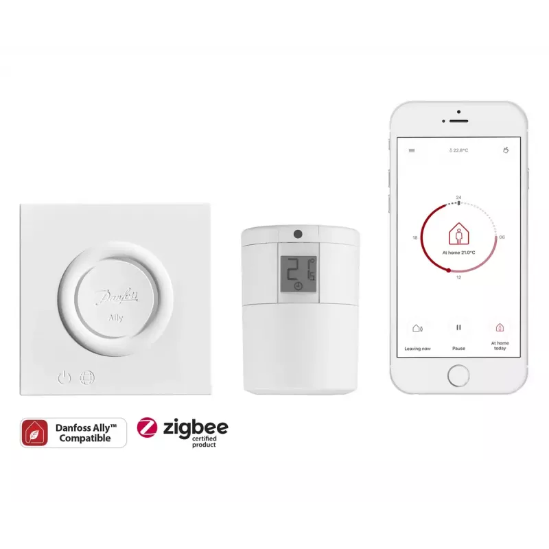 Wireless Thermostat Danfoss Ally White