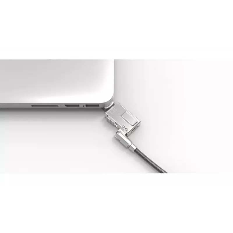 Cable lock Compulocks MBA11BRW — key lock, aluminium body, stainless steel cable, silver