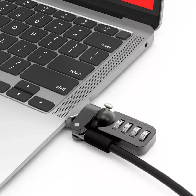 Compulocks Ledge for MacBook Air 13 inch M2 and M3 with Combination Lock Silver