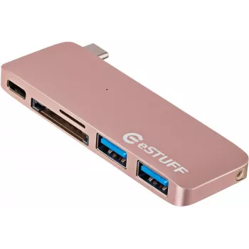 eSTUFF ES84121-ROSE laptop dock/port replicator USB 3.2 Gen 2 (3.1 Gen 2) Type-C Rose gold