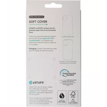 eSTUFF ES67100051 mobile phone case 17 cm (6.7 inch) Cover Transparent