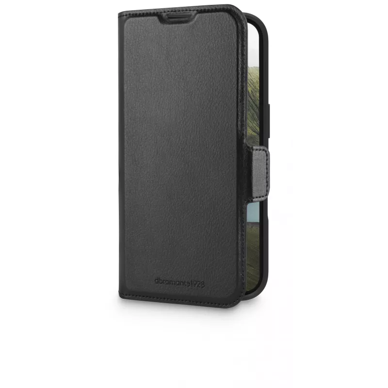 Folding case dbramante1928 Oslo Pro for Apple iPhone 16 Black PU Plastic