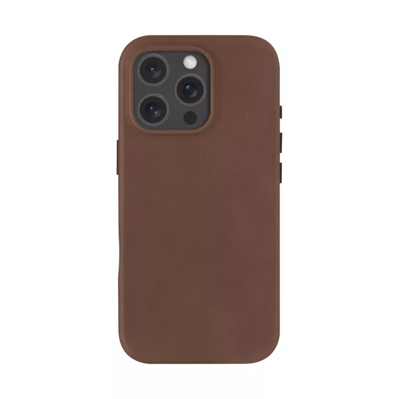 The dbramante1928 Roskilde Cover for iPhone 16 Pro in Dark Tan combines timeless elegance with modern functionality