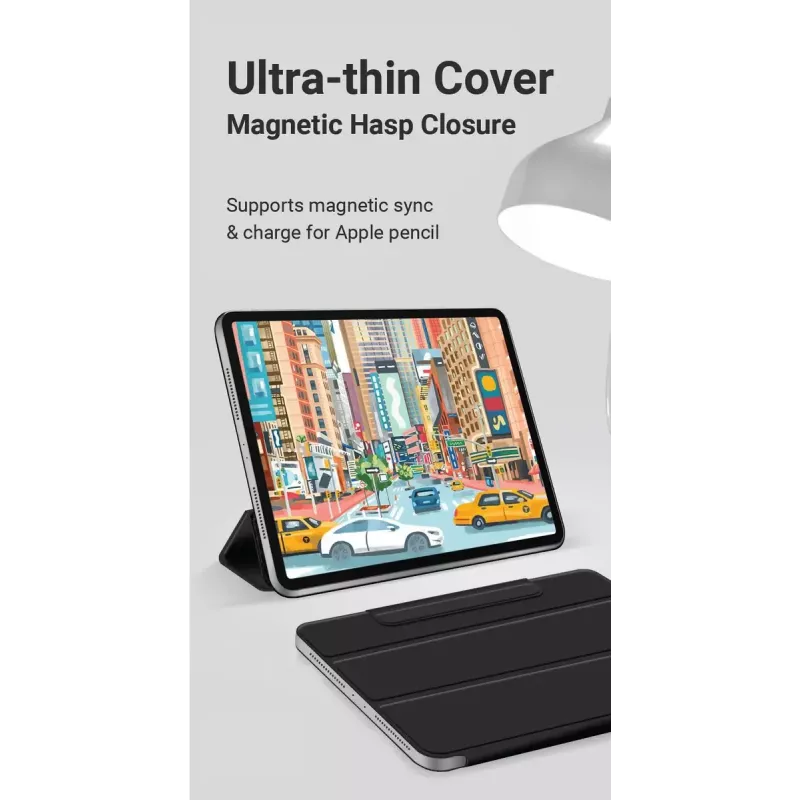 eSTUFF COLORADO Magnet Case for iPad 12.9 Pro 2022/2021/2020 - Black
