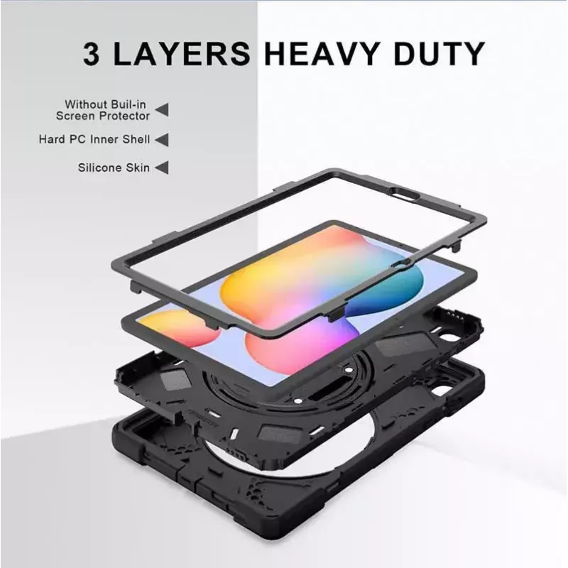 Cover eSTUFF AUSTIN Defender Case for Samsung Galaxy Tab S6 Lite 2022/2020 Black
