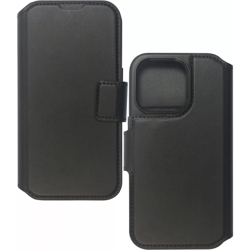 Wallet case eSTUFF iPhone 16 Pro 6.3 inch Black 3 card pockets
