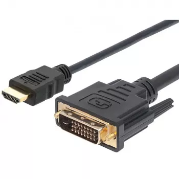 Techly Video Cable HDMI to DVI-D M / M 1.8m ICOC HDMI-D-018, 1.8 m, HDMI, DVI-D, Male, Male, Gold