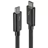 Lindy 0.5m Thunderbolt 3 Cable, Passive, 0.5 m, USB C, USB C, USB 3.2 Gen 1 (3.1 Gen 1), Male/Male, Black