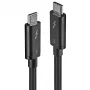 Lindy 0.5m Thunderbolt 3 Cable, Passive, 0.5 m, USB C, USB C, USB 3.2 Gen 1 (3.1 Gen 1), Male/Male, Black