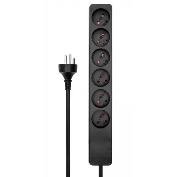 Microconnect MC-GRU0605DKB power extension 5 m 6 AC outlet(s) Indoor Black