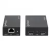 Manhattan HDMI 1080p over Ethernet Extender Kit, Up to 50m with Single Cat6 Cable, Tx & Rx Modules, IR Support, Three Year Warranty