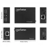 Manhattan HDMI 1080p over Ethernet Extender Kit, Up to 50m with Single Cat6 Cable, Tx & Rx Modules, IR Support, Three Year Warranty