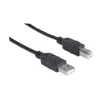 USB-A to USB-B Cable Manhattan 333368 1.8m Male to Male Black