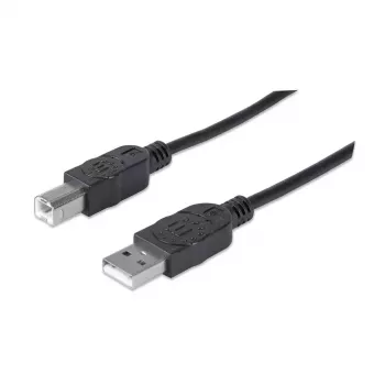 USB-A to USB-B Cable Manhattan 333368 1.8m Male to Male Black