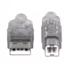 USB-A to USB-B Cable Manhattan 345408 5m Male to Male Silver