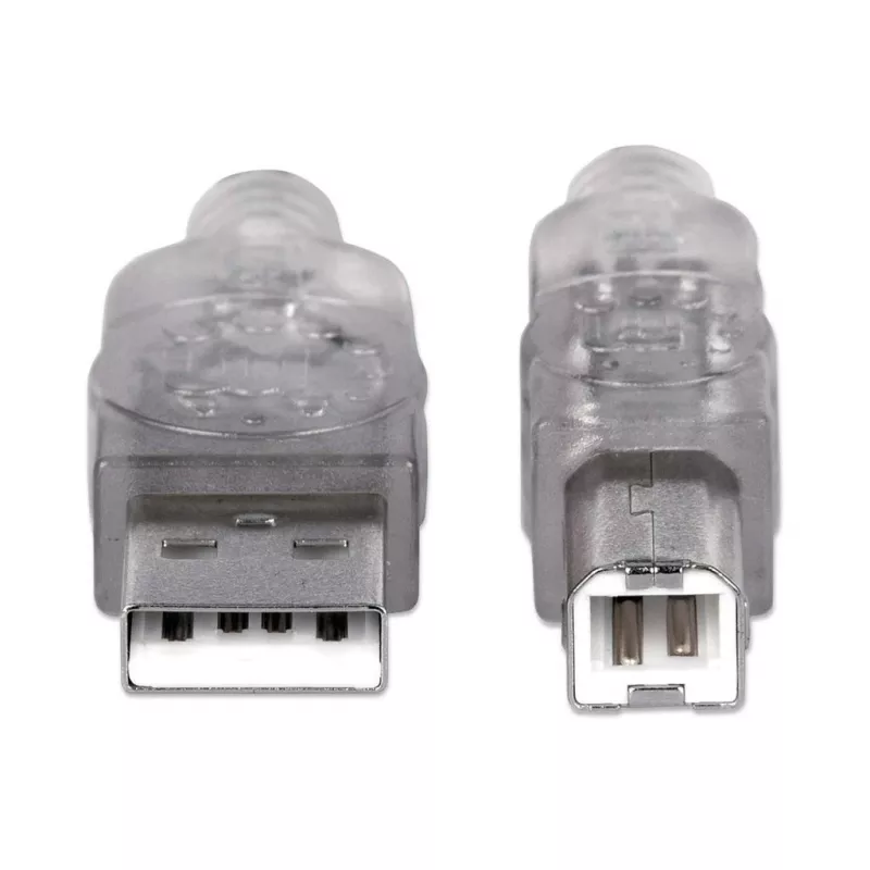 USB-A to USB-B Cable Manhattan 345408 5m Male to Male Silver