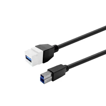 USB 3.0 A to A Female Extension Cable VivoLink PROKEYUSB3AFBM1W White